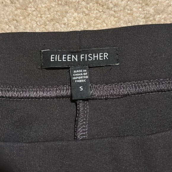 Eileen Fisher Black Stretch Jersey Straight Leg Pants Pull On Easy Pant-Small - Picture 6 of 6